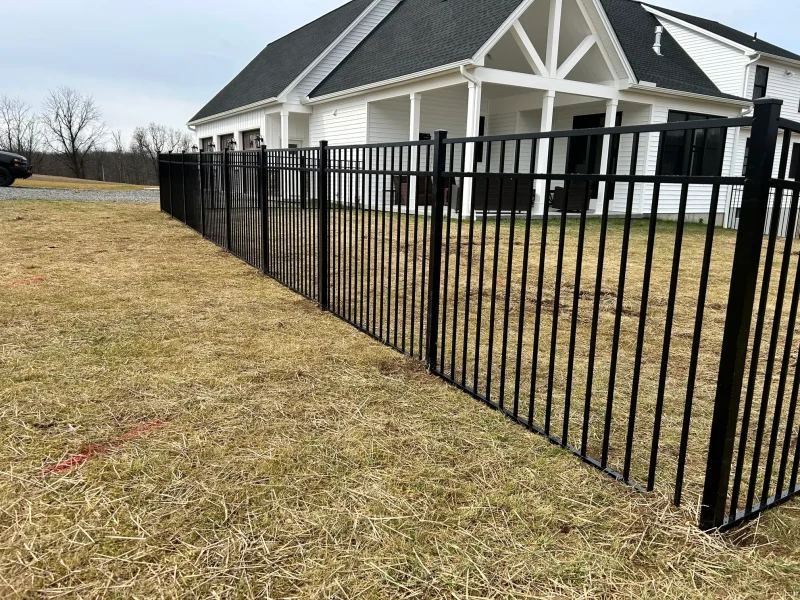 Black Residential Aluminum Fence