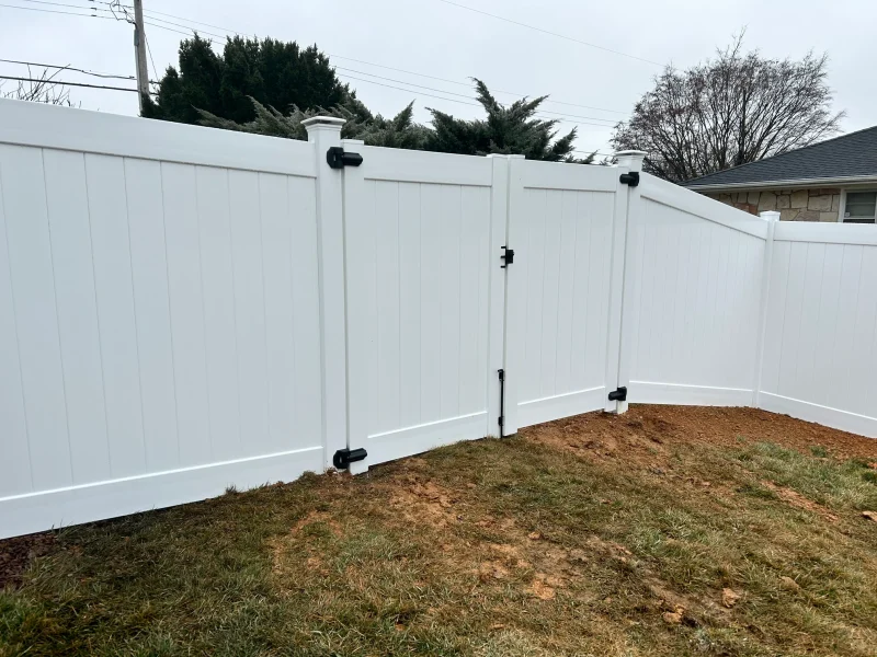 White Vinyl Gate